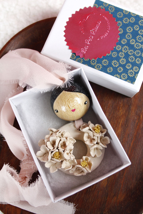 (image pour) Petite Couronne Florale Cerise